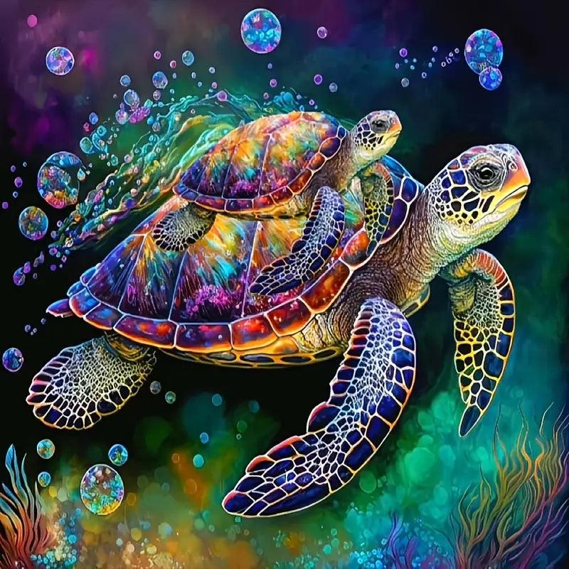 AB Diamond Painting-Schildkröten Familie - Jetzt bei diamondspainting kaufen