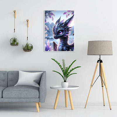 AB Diamond Painting-Schwarzer Kristalldrache
