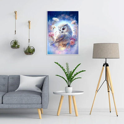 AB Diamond Painting-Silberne Eule