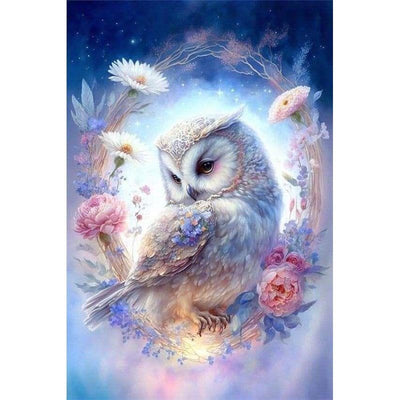 AB Diamond Painting-Silberne Eule