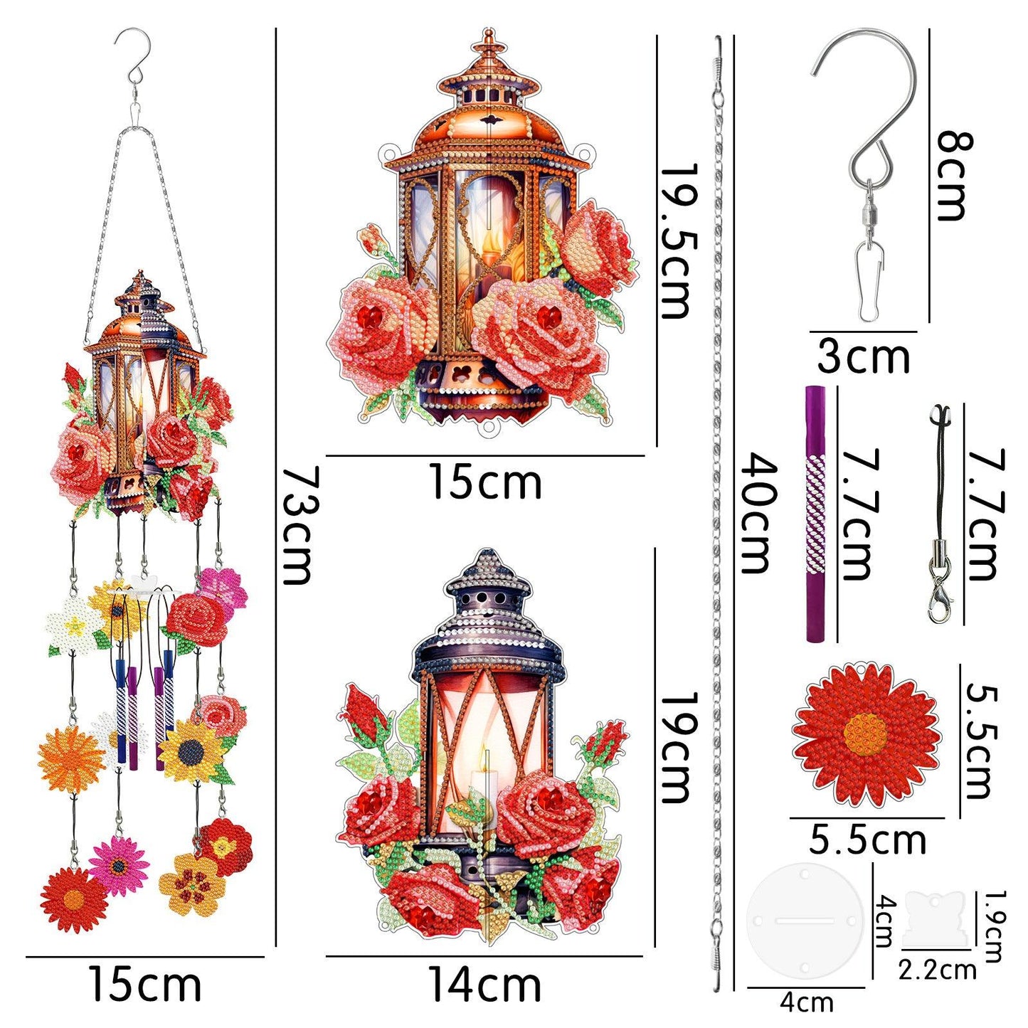 Accessoires-Hängende Windspiele (Blumenhaus) - Jetzt bei diamondspainting kaufen
