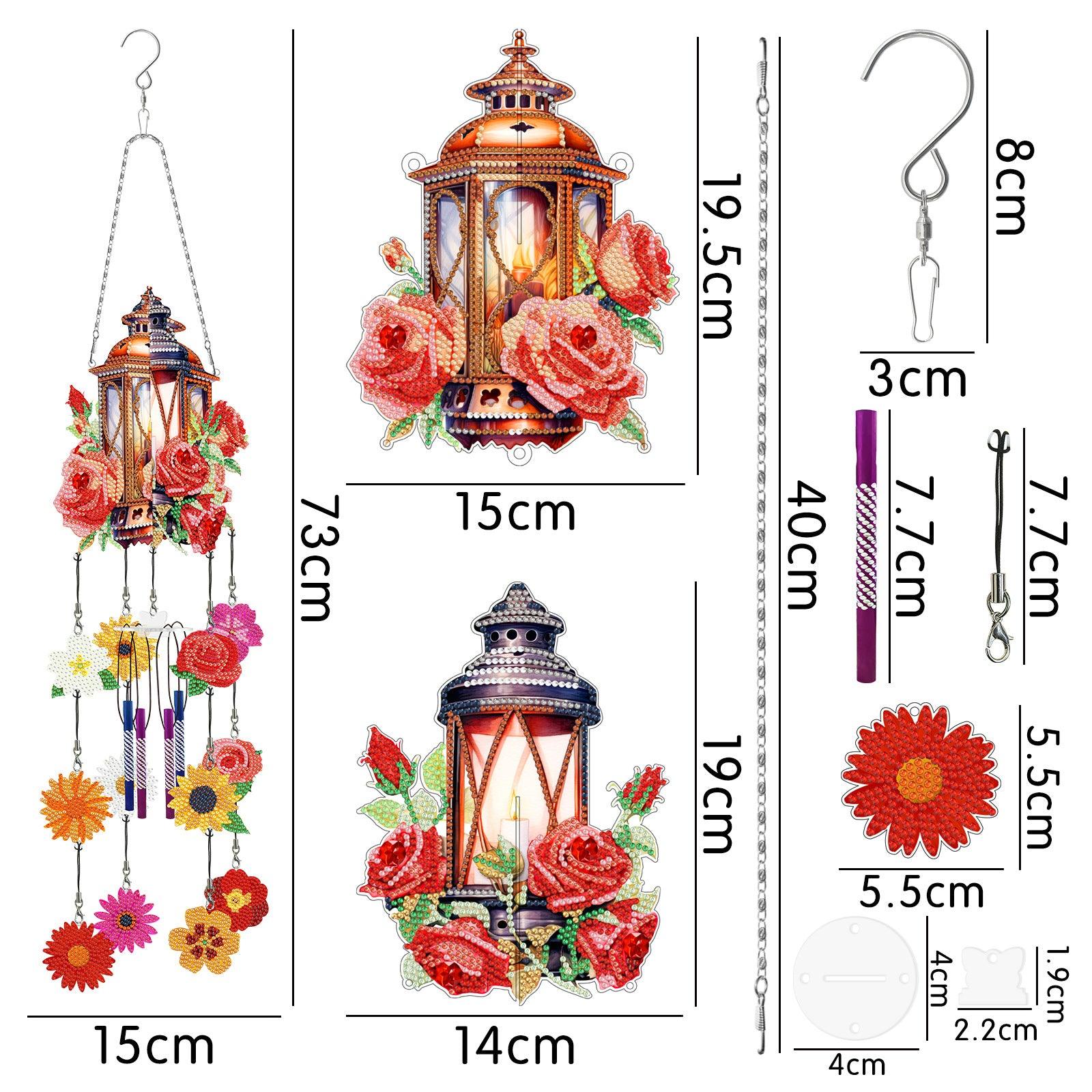 Accessoires-Hängende Windspiele (Blumenhaus) - Jetzt bei diamondspainting kaufen