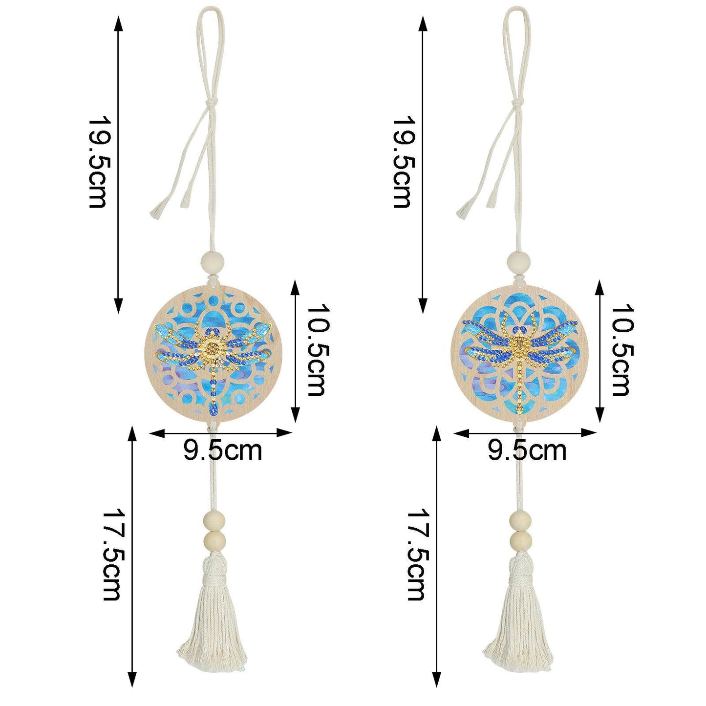 Accessoires- Wanddekoration, zweiteiliges Set（Blaue Libelle） - Jetzt bei diamondspainting kaufen