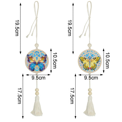 Accessoires- Wanddekoration, zweiteiliges Set（Blauer und gelber Schmetterling） - Jetzt bei diamondspainting kaufen