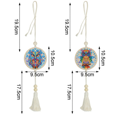 Accessoires- Wanddekoration, zweiteiliges Set（Eule） - Jetzt bei diamondspainting kaufen