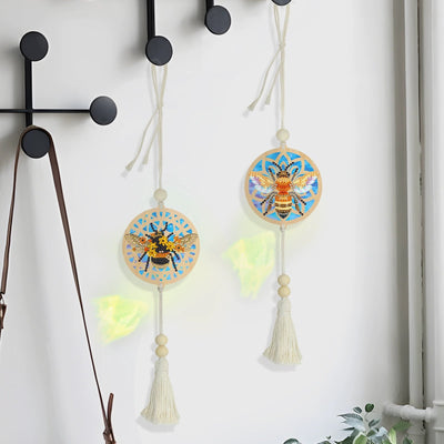 Accessoires- Wanddekoration, zweiteiliges Set（Gelbe Biene） - Jetzt bei diamondspainting kaufen