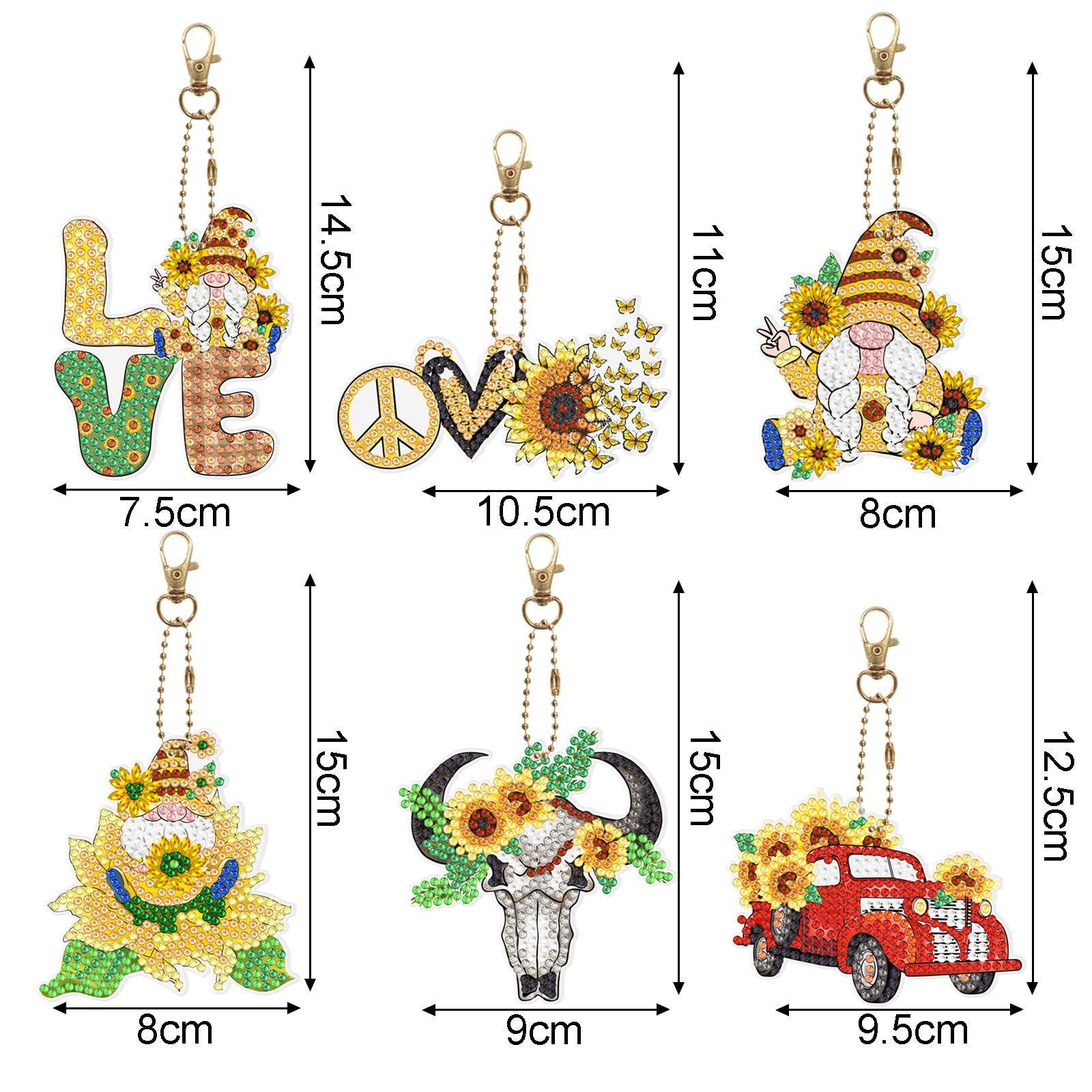 Accessories-Sechsteiliges Schlüsselanhänger-Set - Jetzt bei diamondspainting kaufen
