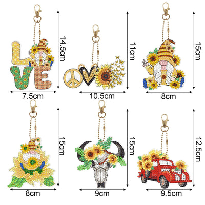 Accessories-Sechsteiliges Schlüsselanhänger-Set - Jetzt bei diamondspainting kaufen