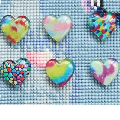 Cover Minder bunte Herzen - Jetzt bei diamondspainting kaufen