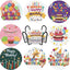 Diamond Painting-8x Happy Birthday Untersetzer