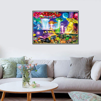 Diamond Painting-Außerirdische Invasion