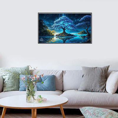Diamond Painting-Baum des Lebens auf einer einsamen Insel