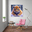 Diamond Painting-Blauäugiges Tigerbaby im Schnee