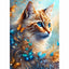 Diamond Painting-Blaue Augen, bunte Flügel