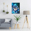 Diamond Painting-Blaue Pfingstrose