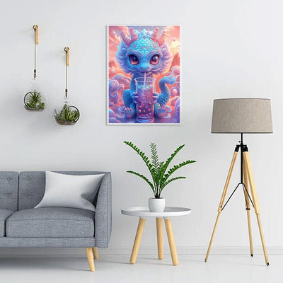 Diamond Painting-Blauer Drache