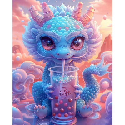 Diamond Painting-Blauer Drache