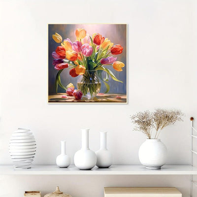 Diamond Painting-Blume In Der Flasche