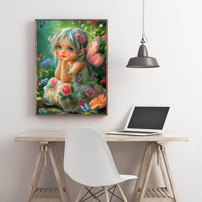 Diamond Painting-Blumenfee im Zaubergarten
