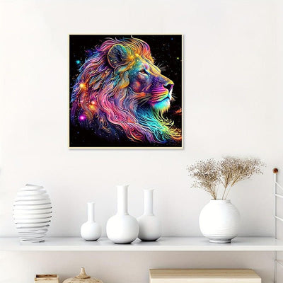 Diamond Painting-Bunter Löwe