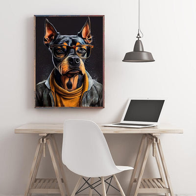 Diamond Painting-Cooler Hund mit Brille