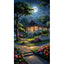 Diamond Painting-Das Haus im Mondlicht
