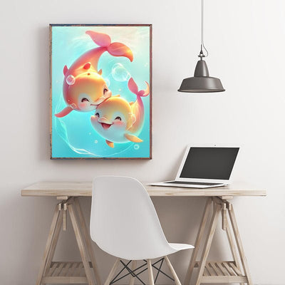 Diamond Painting-Delfinfreunde