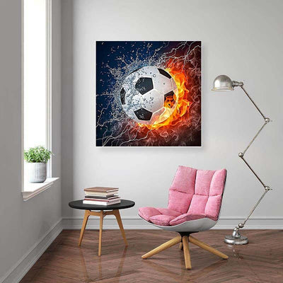 Diamond Painting-Der brennende Ball