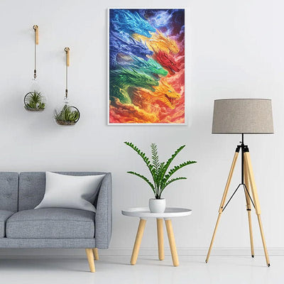 Diamond Painting-Die Sieben Elementdrachen