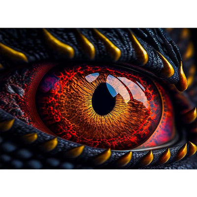 Diamond Painting-Drachenauge des Feuers