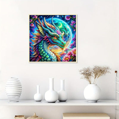 Diamond Painting-Drachenmond
