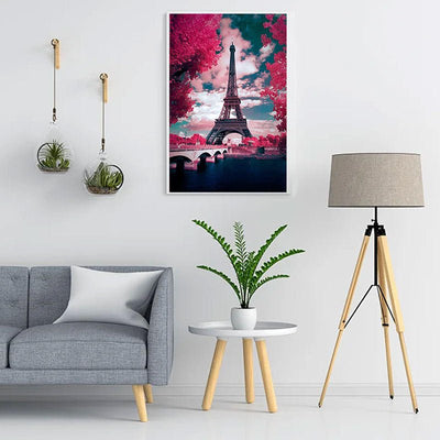 Diamond Painting-Eiffelturm am Fluss
