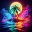 Diamond Painting-Einsame Insel mit Kokospalme - Jetzt bei diamondspainting kaufen