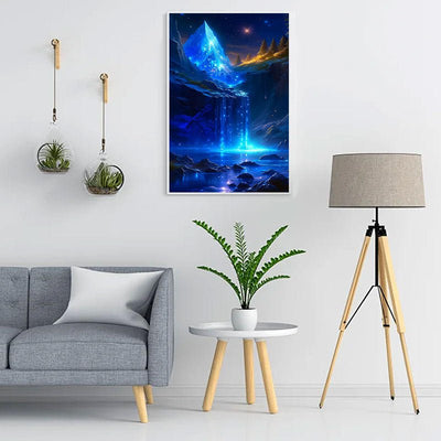 Diamond Painting-Eisberg-Wasserfall