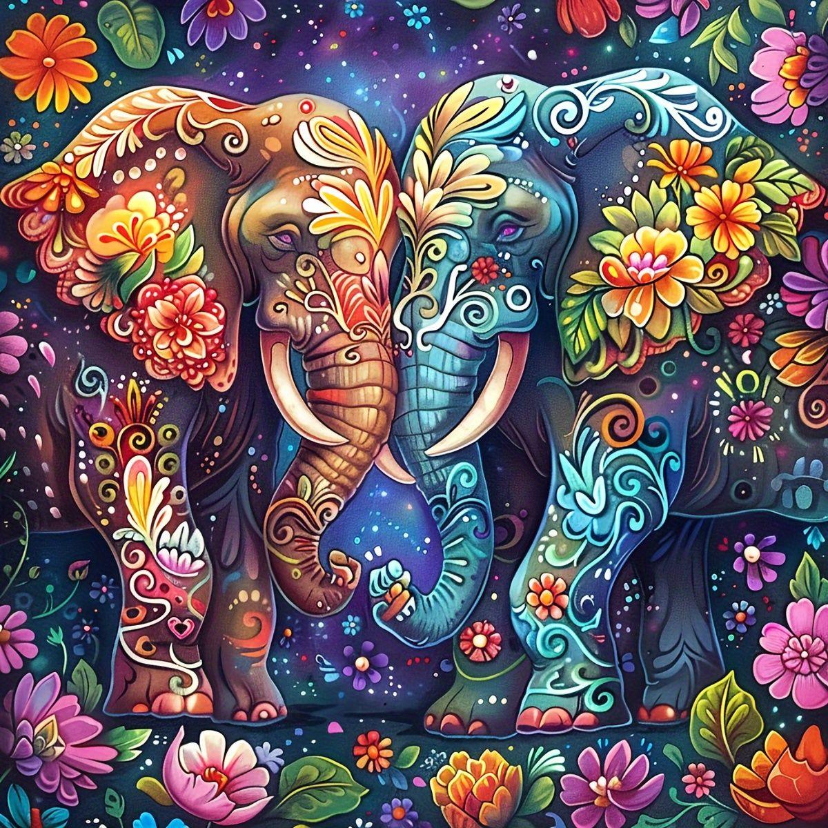 Diamond Painting-Elefantenbrüder - Jetzt bei diamondspainting kaufen