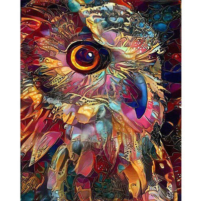 Diamond Painting-Eule im Spiegel