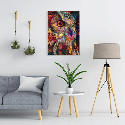 Diamond Painting-Eule im Spiegel
