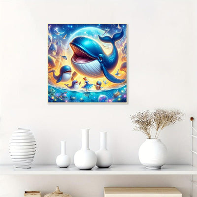 Diamond Painting-Familie der Buckelwale