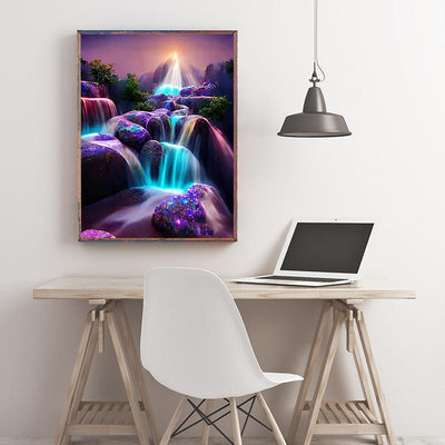 Diamond Painting-Fantasiefluss des Lichts