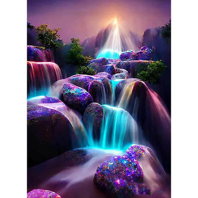 Diamond Painting-Fantasiefluss des Lichts