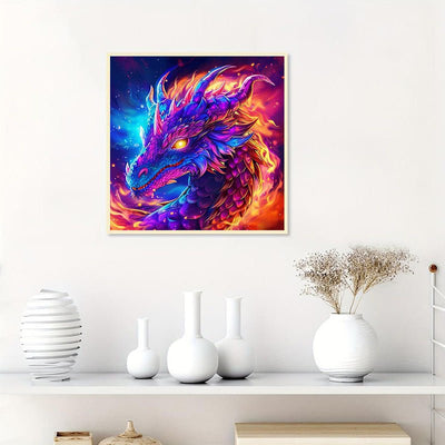 Diamond Painting-Feuer & Eis Drache