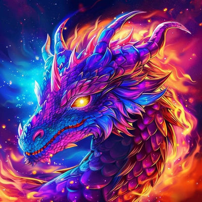 Diamond Painting-Feuer & Eis Drache