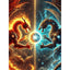Diamond Painting-Feuer & Eis Drachenkampf