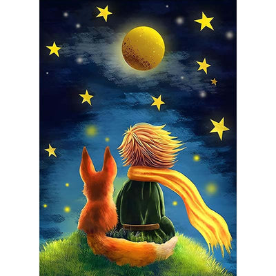 Diamond Painting-Freundschaft unterm Mond