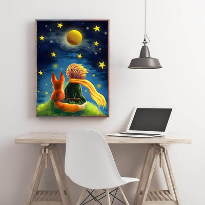 Diamond Painting-Freundschaft unterm Mond