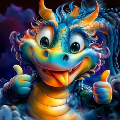 Diamond Painting-Fröhliche Drache