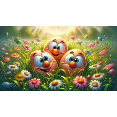 Diamond Painting-Fröhliche Eierfreunde