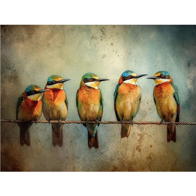Diamond Painting-Fünf Freunde auf der Leine
