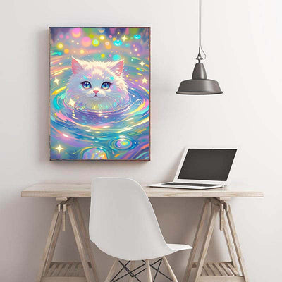 Diamond Painting-Funkelnde Katzenfee