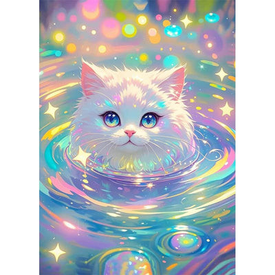 Diamond Painting-Funkelnde Katzenfee